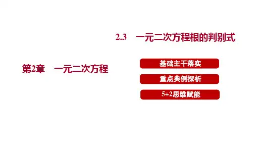 一元二次方程根的判别式ppt课件 