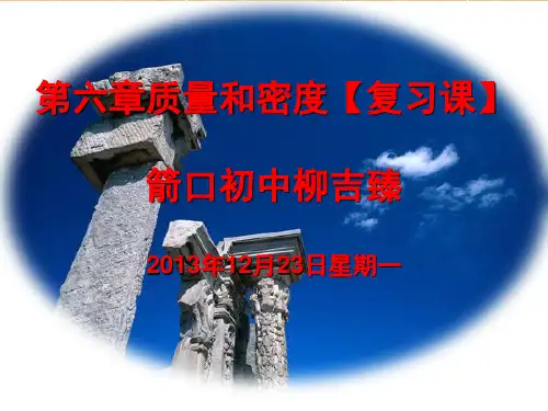 第六章质量和密度【复习】