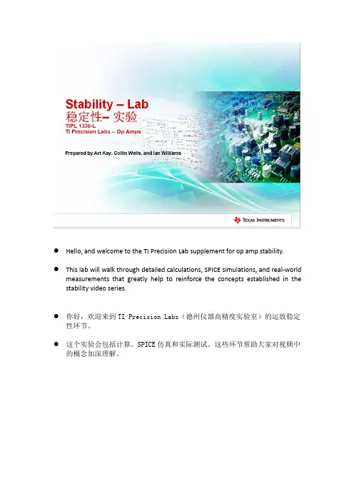 运算放大器稳定性实验