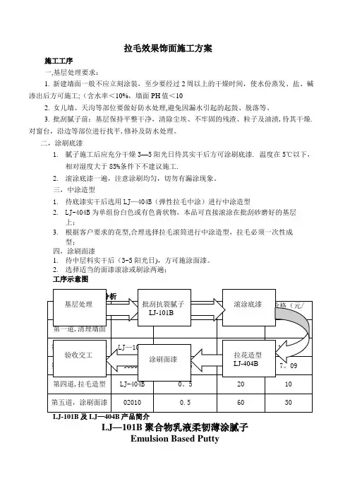 拉毛效果饰面施工方案