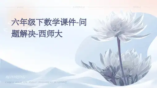六年级下数学课件-问题解决-西师大