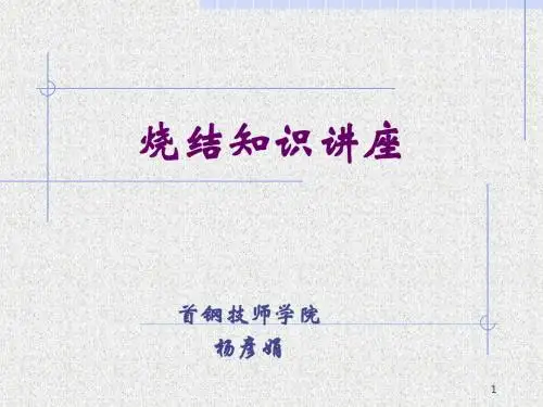 烧结专业知识