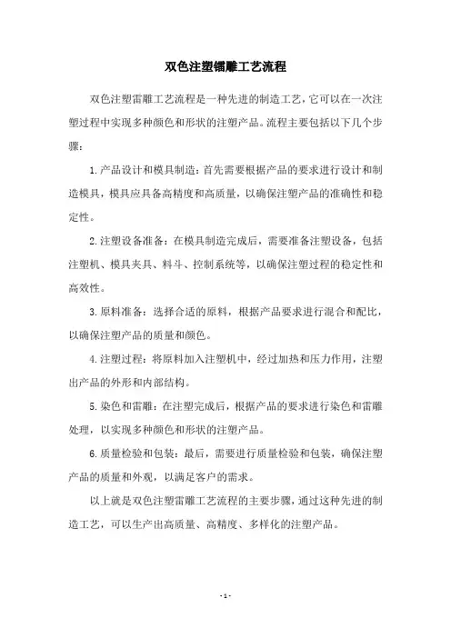 双色注塑镭雕工艺流程