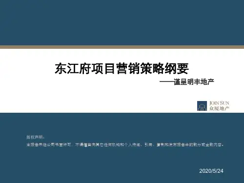 东江府的项目营销的策略纲要