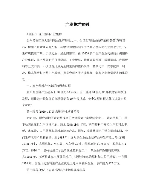 产业集群案例