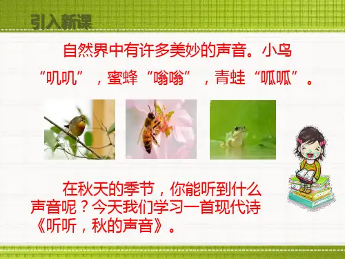 听听秋的声音PPT课件完美版