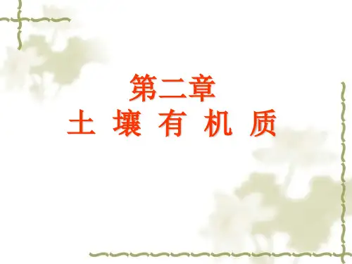 【2024版】土壤学课程土壤有机质