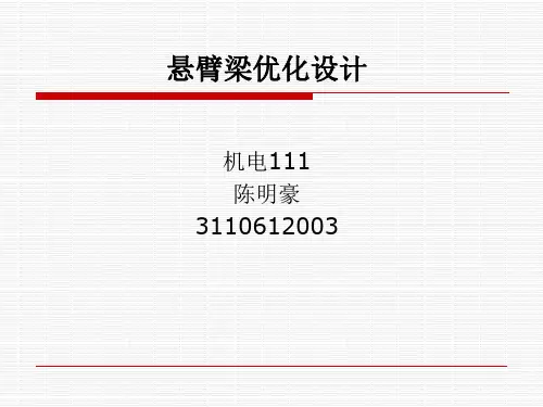 机械优化设计_悬臂梁设计解读