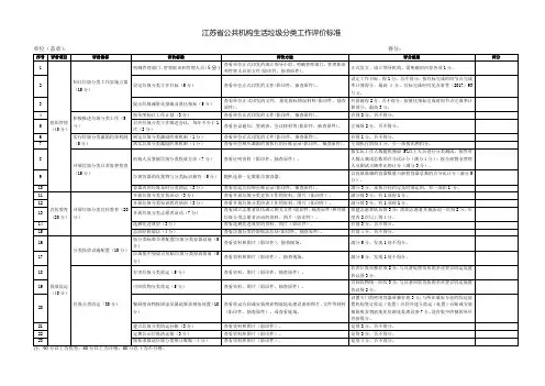 江苏省公共机构生活垃圾分类工作评价标准
