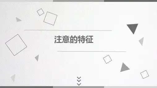 心理学无处不在：注意的特征