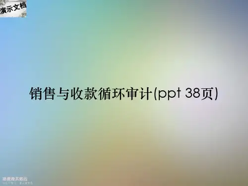 销售与收款循环审计(ppt 38页)