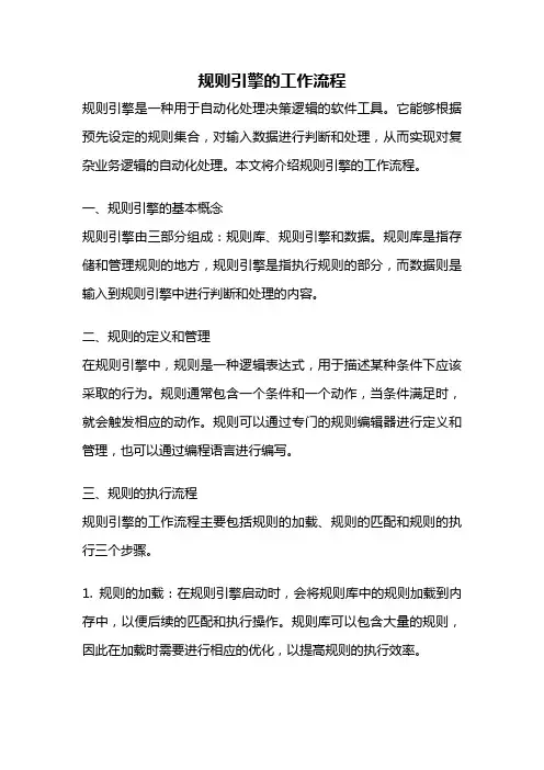 规则引擎的工作流程
