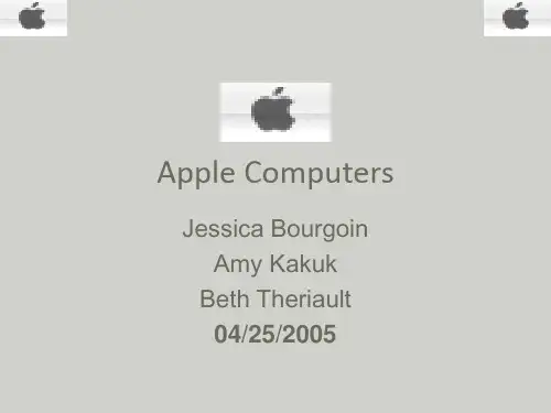 Apple苹果产品介绍PPT