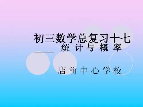 九年级数学总复习17 统计与概率