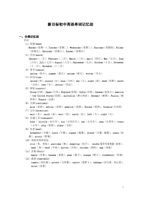 新目标初中英语单词记忆(完整版)