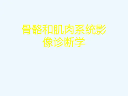 骨骼和肌肉系统影像诊断学[可修改版ppt]