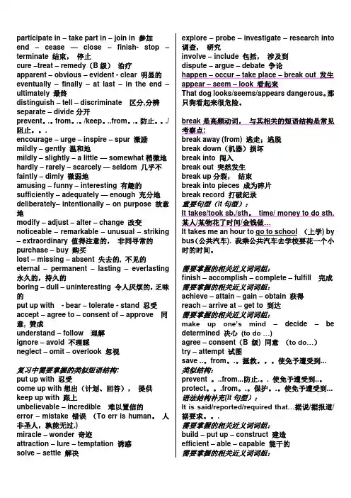 英语近义词大全