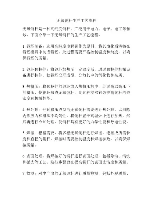无氧铜杆生产工艺流程
