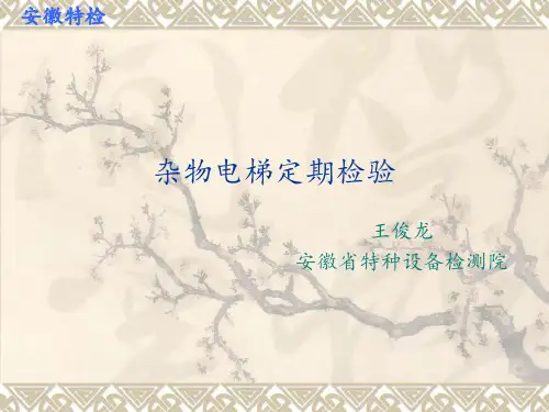 杂物电梯定期检验