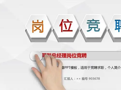公司副总经理岗位竞聘模板(PPT 46张)