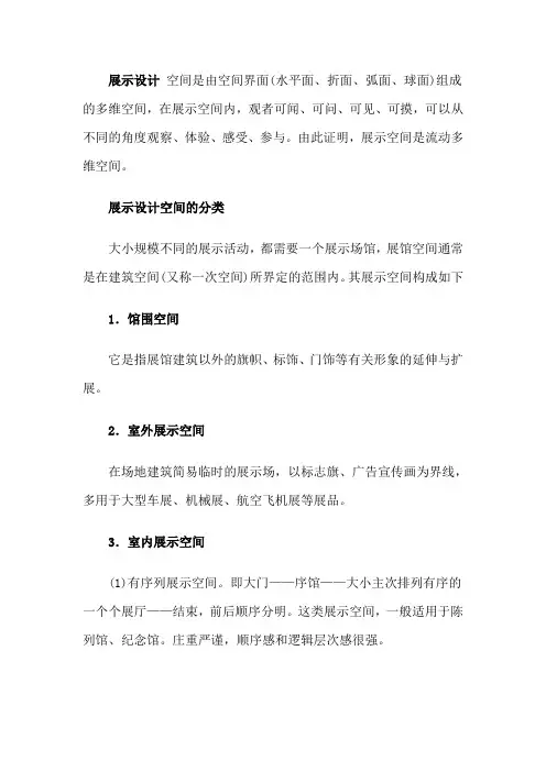 展示设计空间的七种分类