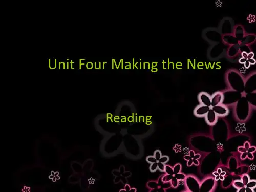 高中英语必修五Unit_4_Making_the_newsWarming_up_andreading