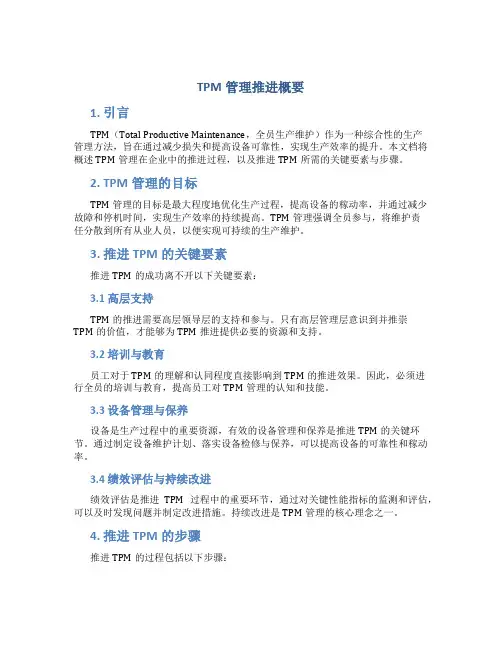 TPM管理推进概要