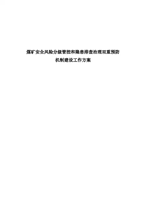 煤矿双重预防机制建设工作方案