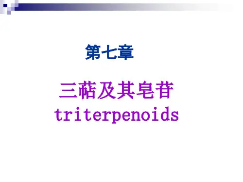 天然药物化学课件 第七章 三萜及其苷类