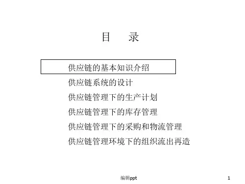《供应链汇总》PPT课件
