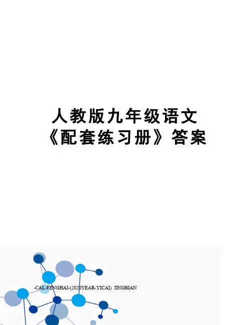 人教版九年级语文《配套练习册》答案