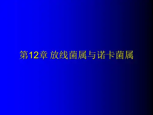 12放线菌诺氏菌 医学微生物学教学课件