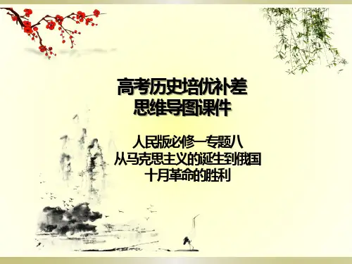 高考历史培优补差思维导图课件：人民版必修一专题八 从马克思主义的诞生到俄国十月革命的胜利