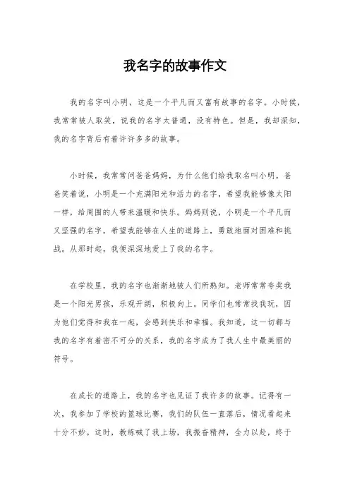 我名字的故事作文