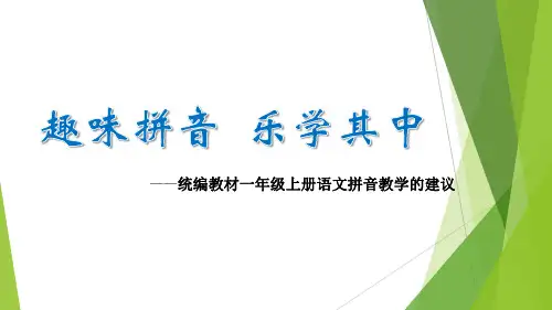 一年级语文拼音教学建议