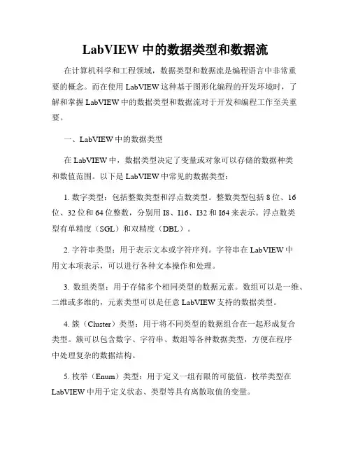 LabVIEW中的数据类型和数据流
