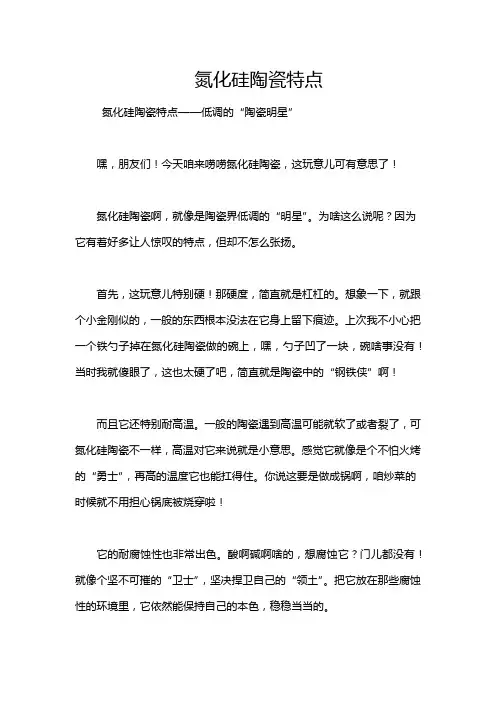 氮化硅陶瓷特点