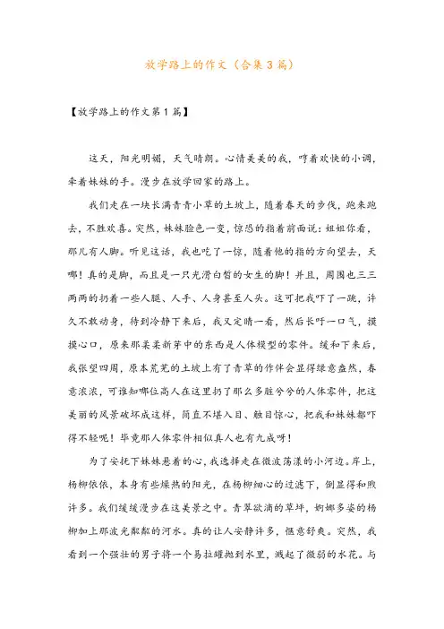 放学路上的作文(合集3篇)