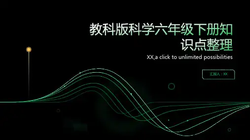 教科版科学六年级下册知识点整理