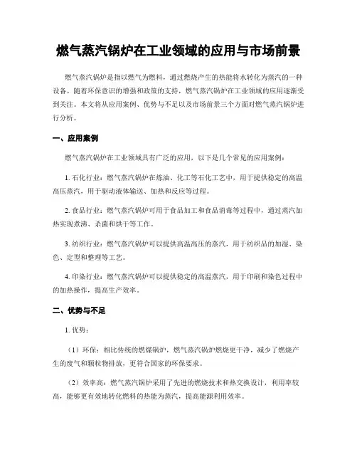 燃气蒸汽锅炉在工业领域的应用与市场前景