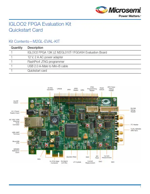 Microsemi IGLOO2 FPGA 评估板说明书