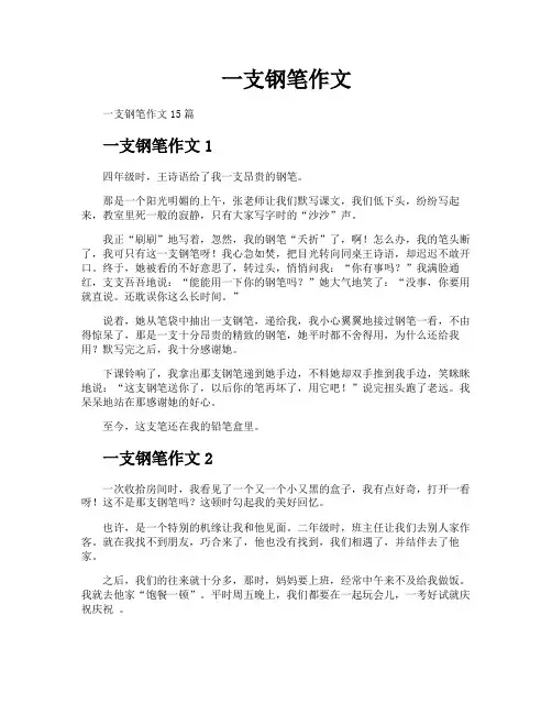 一支钢笔作文
