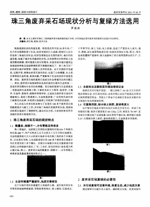 珠三角废弃采石场现状分析与复绿方法选用