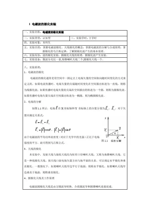 电磁波的极化实验