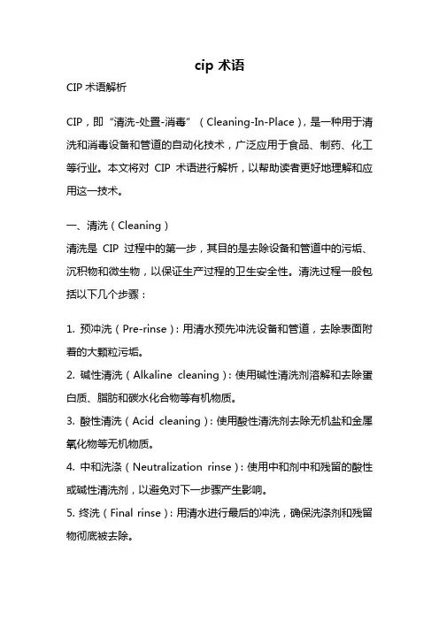 cip 术语
