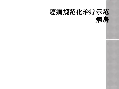癌痛规范化治疗示范病房