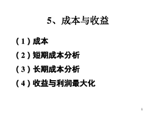 5成本与收益-精品课件