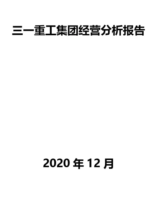 三一重工集团经营分析报告