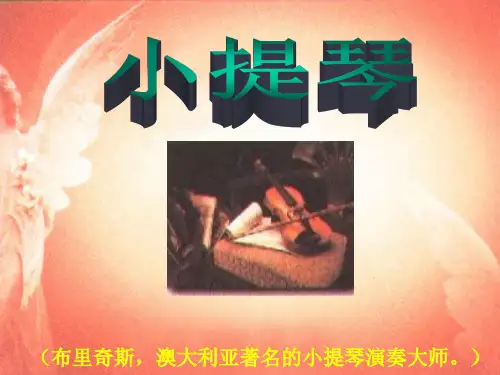 音乐人教版三年级(上册)3.5认识乐器小提琴(共25张PPT)