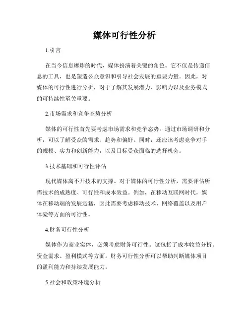 媒体可行性分析